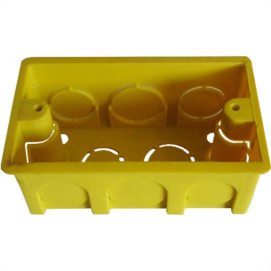 Caixinha Luz Plastica 4X2 Ivasa/Mondiale Amarela - Kit C/100