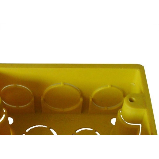 Caixinha Luz Plastica 4X2 Ivasa/Mondiale Amarela - Kit C/100 Caixinha Luz Plastica 4X2 Ivasa/Mondiale Amarela - Kit C/100