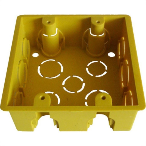 Caixinha Luz Plastica 4X4 Mondiale Amarela Orelha Plastica 2000 - Kit C/50 Caixinha Luz Plastica 4X4 Mondiale Amarela Orelha Plastica 2000 - Kit C/50