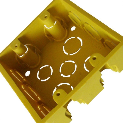 Caixinha Luz Plastica 4X4 Mondiale Amarela Orelha Plastica 2000 - Kit C/50 Caixinha Luz Plastica 4X4 Mondiale Amarela Orelha Plastica 2000 - Kit C/50