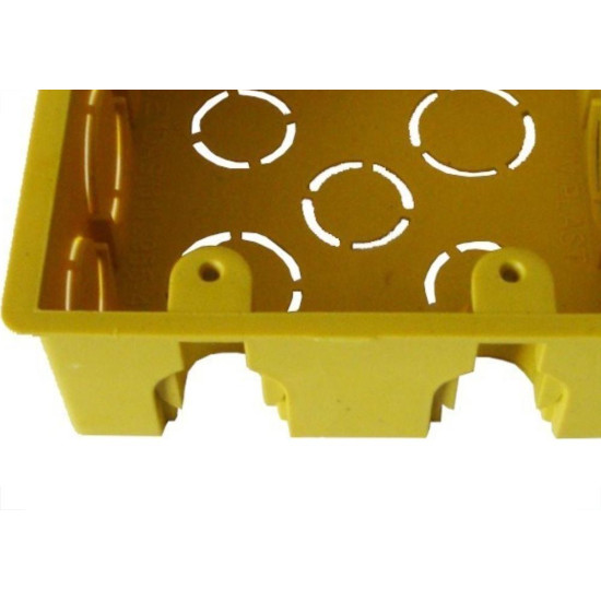 Caixinha Luz Plastica 4X4 Mondiale Amarela Orelha Plastica 2000 - Kit C/50 Caixinha Luz Plastica 4X4 Mondiale Amarela Orelha Plastica 2000 - Kit C/50