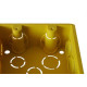 Caixinha Luz Plastica 4X4 Mondiale Amarela Orelha Plastica 2000 - Kit C/50 Caixinha Luz Plastica 4X4 Mondiale Amarela Orelha Plastica 2000 - Kit C/50