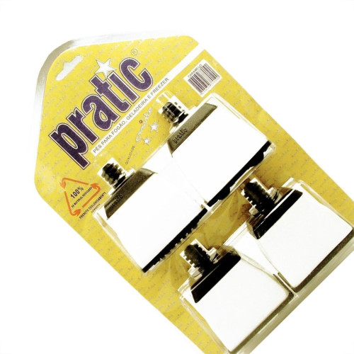 Pe Geladeira/Fogao Plastico Quadrado Luxo Pratic Branco Pe Geladeira/Fogao Plastico Quadrado Luxo Pratic Branco