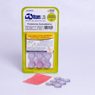 Protetor Adesivo Engedom Trasparente Redondo 20X4Mm 12Pecas 1302 Protetor Adesivo Engedom Trasparente Redondo 20X4Mm 12Pecas 1302