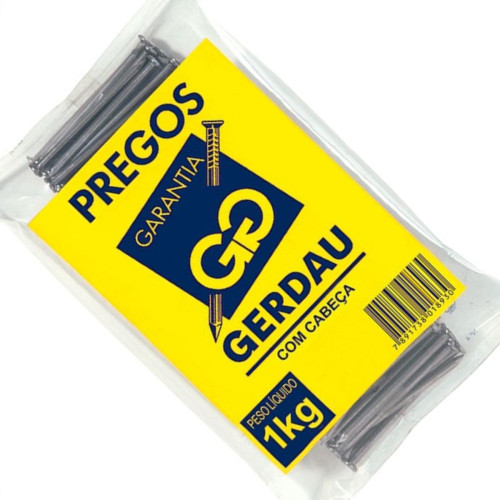 Prego Gerdau Com Cabeca 20X48 (4,40X110mm) 1Kg Prego Gerdau Com Cabeca 20X48 (4,40X110mm) 1Kg