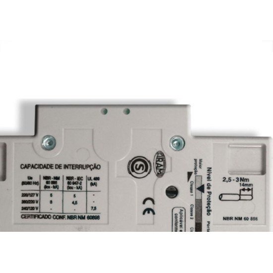 Disjuntor Siemens Din Tripolar 4A A7B10000046408 Disjuntor Siemens Din Tripolar 4A A7B10000046408