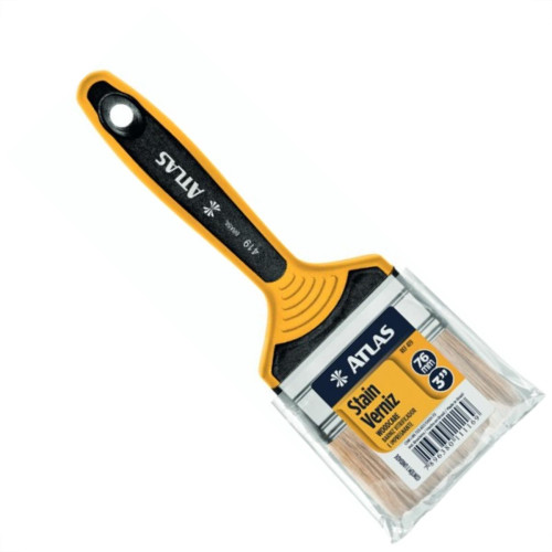 Pincel Trincha Pintura Atlas Dupla 3'' 419/7 - Kit C/12 Pincel Trincha Pintura Atlas Dupla 3'' 419/7 - Kit C/12
