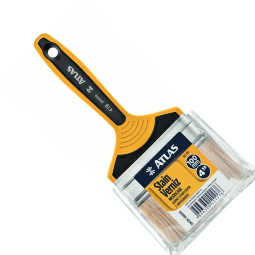 Pincel Trincha Pintura Atlas Dupla 4'' 419/9 - Kit C/12 Pincel Trincha Pintura Atlas Dupla 4'' 419/9 - Kit C/12