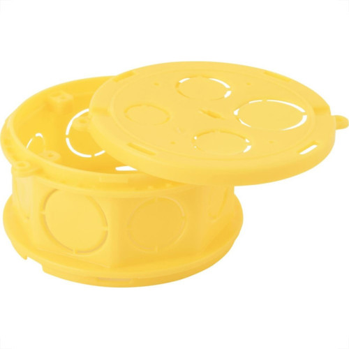 Caixinha Luz Plastica Fms Tramontina Amarela Orelha Pvc - Kit C/48