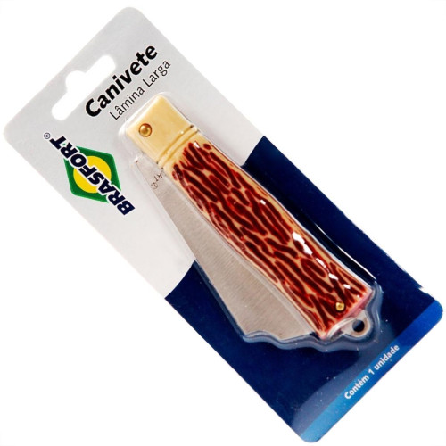 Canivete Brasfort Inox Larga 8119 Canivete Brasfort Inox Larga 8119