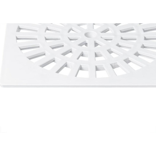 Grelha Plastica Herc Quadrada Branca 15X15 284 - Kit C/6 