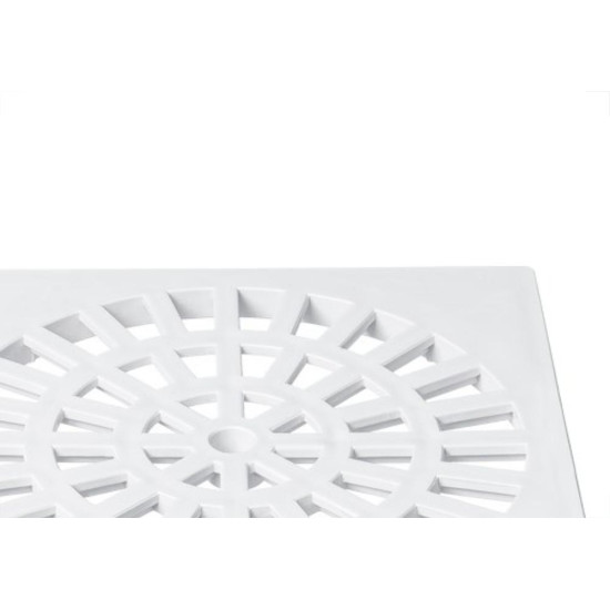 Grelha Plastica Herc Quadrada Branca 15X15 284 - Kit C/6 