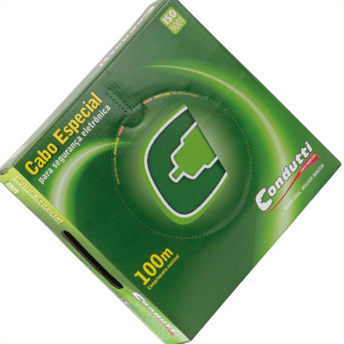 Fio Cabo Manga 3 Vias Camera Sem Audio Branco 100M 