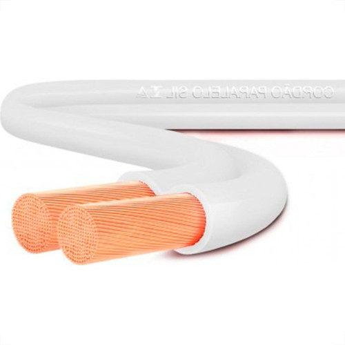 Fio Cabo Paralelo Sil 2X4,00Mm Branco 100M Fio Cabo Paralelo Sil 2X4,00Mm Branco 100M
