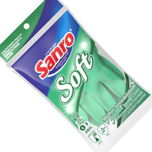 Luva Sanro Soft Forrada Tam.G Par