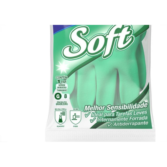 Luva Sanro Soft Forrada Tam.G Par