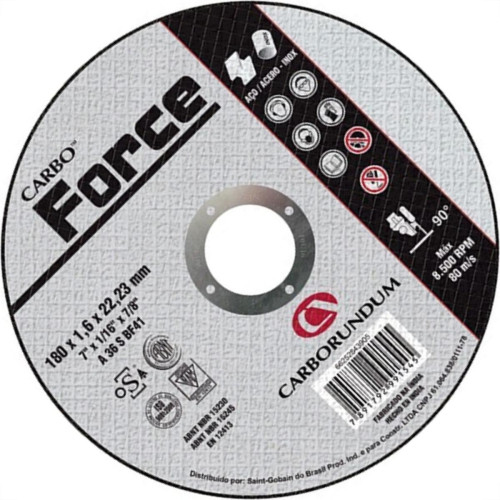 Disco De Corte Para Inox Carborundum 4.1/2 X 1,6Mm X 7/8 