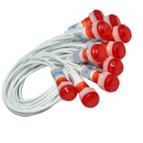 Sinaleiro Jng Com Rabicho Plr108 127V Vermelho 52153 - Kit C/10