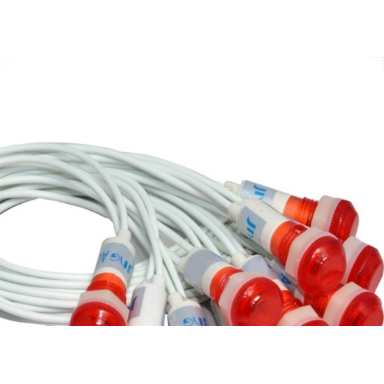 Sinaleiro Jng Com Rabicho Plr108 127V Vermelho 52153 - Kit C/10