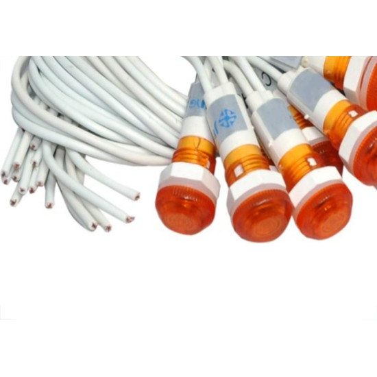 Sinaleiro Jng Com Rabicho Plr108 220V Amarelo 52159 - Kit C/10