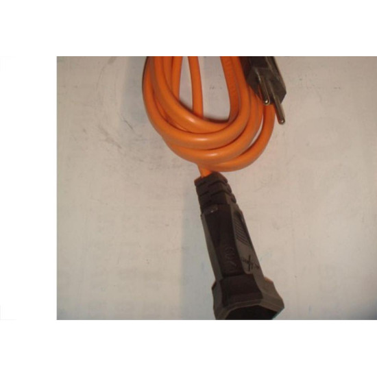 Extensao Daneva Prolongador Macho Femea Hw 2 Polos 3M Laranja 20A Dn1434