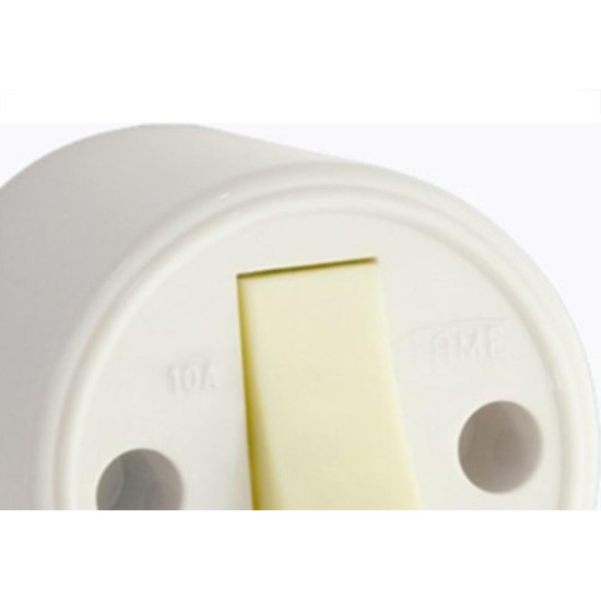 Interruptor Externo Fame Redondo Cinza 1 Simples 