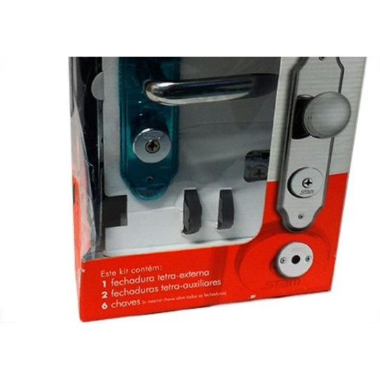 Fechadura Stam Kit 1803/11 Inox+2Trava 34384 Fechadura Stam Kit 1803/11 Inox+2Trava 34384