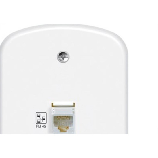 Conjunto Fame 4X2 Branco Com Placa 1Tomada Rj45 