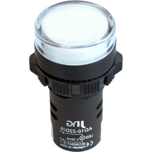 Sinaleiro Jng ''Led'' Plastico Ad16-22 220V Branco 52073 - Kit C/10 