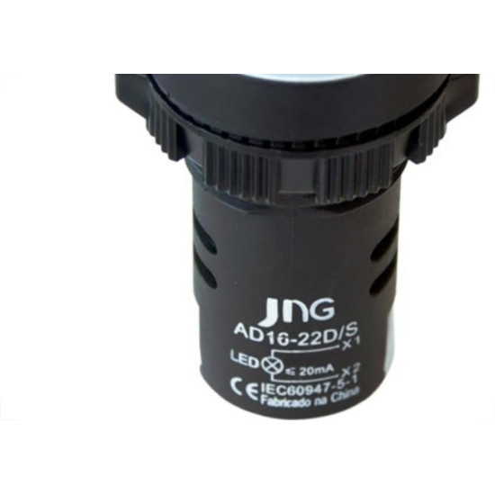 Sinaleiro Jng ''Led'' Plastico Ad16-22 220V Branco 52073 - Kit C/10