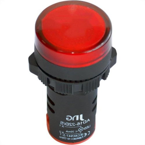 Sinaleiro Jng ''Led'' Plastico Ad16-22 220V Vermelho 52071 - Kit C/10