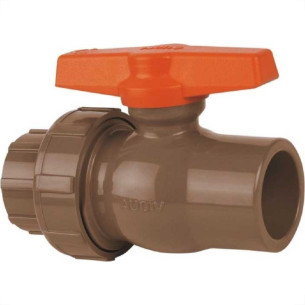 Registro Esfera Pvc Viqua Com Uniao 25Mm  Registro Esfera Pvc Viqua Com Uniao 25Mm
