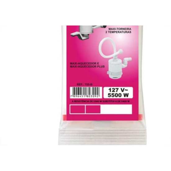 Resistencia Lorenzetti Torneira/Aquecedor 127V 5400W 755B Resistencia Lorenzetti Torneira/Aquecedor 127V 5400W 755B