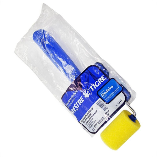 Rolo Espuma Tigre Amarelo 05Cm Com Cabo Rolo Espuma Tigre Amarelo 05Cm Com Cabo