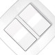Placa Tramontina Trii 4X4 (2 Modulos) Placa Tramontina Trii 4X4 (2 Modulos)