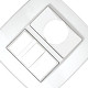 Placa Tramontina Trii 4X4 (1 Modulo Redondo+3 Modulos) Placa Tramontina Trii 4X4 (1 Modulo Redondo+3 Modulos)