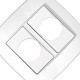 Placa Tramontina Trii 4X4 (2 Modulos Redondo) Placa Tramontina Trii 4X4 (2 Modulos Redondo)