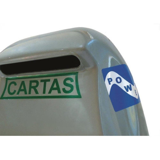 Caixa Carta Power Plastica Gradil ''Correio''Prata 22-1-Prata Caixa Carta Power Plastica Gradil ''Correio''Prata 22-1-Prata