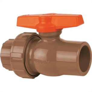 Registro Esfera Pvc Viqua Com Uniao 50Mm  Registro Esfera Pvc Viqua Com Uniao 50Mm