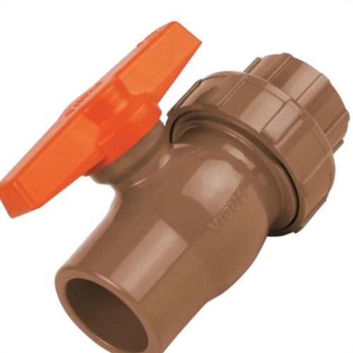 Registro Esfera Pvc Viqua Com Uniao 50Mm 