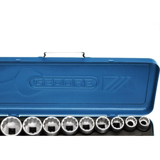 Soquete Gedore D32-3/4''Emz Estriado Metalico 14Pecas 17203 Soquete Gedore D32-3/4''Emz Estriado Metalico 14Pecas 17203