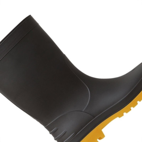 Bota Galocha Galocha Italbotas Calformax Preta Solado Amarelo Cano Medio 43/44 Cmpa509 Sf