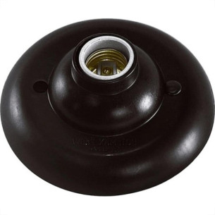 Plafonier Pvc Interneed Preto Redondo Soquete Porcelana E27 11156 Plafonier Pvc Interneed Preto Redondo Soquete Porcelana E27 11156
