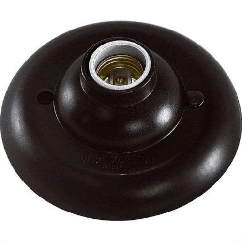 Plafonier Pvc Interneed Preto Redondo Soquete Porcelana E27 11156 Plafonier Pvc Interneed Preto Redondo Soquete Porcelana E27 11156