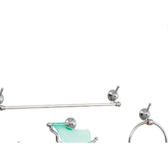Acessorio Wc Aquaplas Star Cromado/Cristal 5 Pecas Acessorio Wc Aquaplas Star Cromado/Cristal 5 Pecas