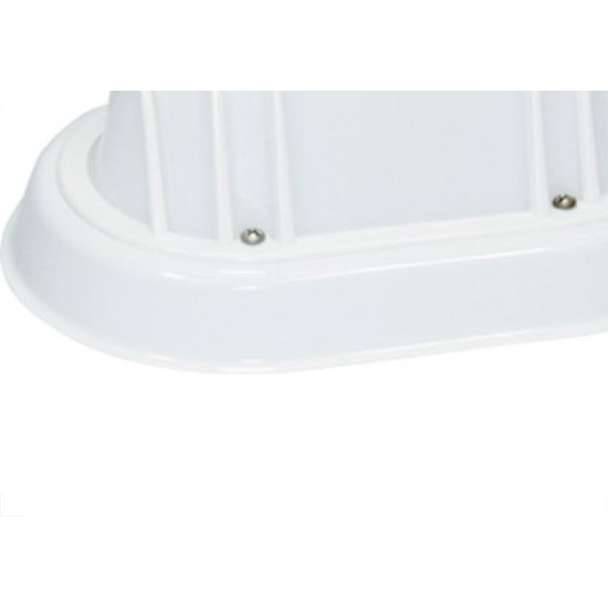 Luminaria Tartaruga Pvc Viewlux Oval Branca 21Cm -01