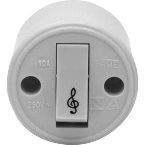 Interruptor Externo Fame Redondo Cinza 1 Campainha Interruptor Externo Fame Redondo Cinza 1 Campainha