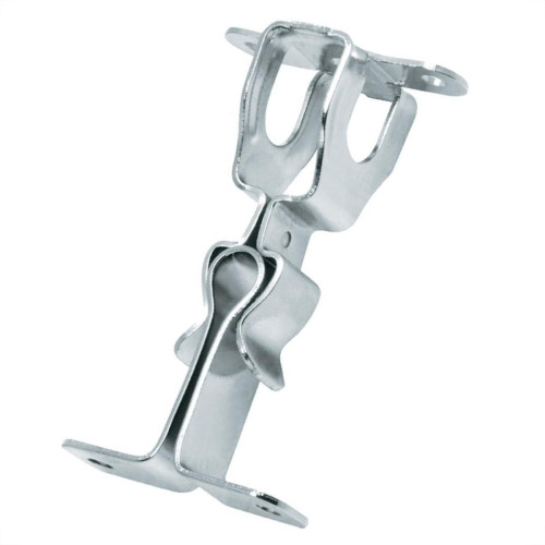 Fixador Porta Soprano Rodape Niquelado 3005.0180.01 - Kit C/12 Fixador Porta Soprano Rodape Niquelado 3005.0180.01 - Kit C/12