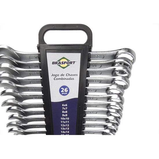 Chave Combinada Brasfort 6A32Mm 26 Pecas 6036 Chave Combinada Brasfort 6A32Mm 26 Pecas 6036