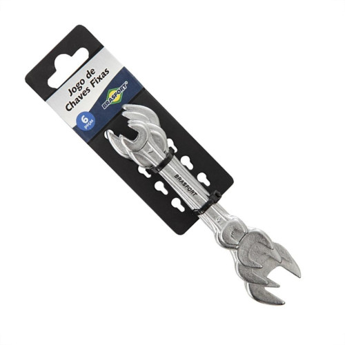 Chave Fixa Brasfort 6A17Mm 06Pecas 6038 Chave Fixa Brasfort 6A17Mm 06Pecas 6038